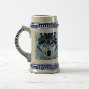 Chope À Bière Loup bleu