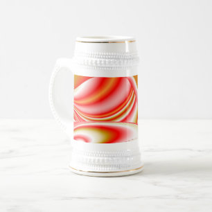 Chope À Bière Love and Gold Abstrait 3D Rainbowart