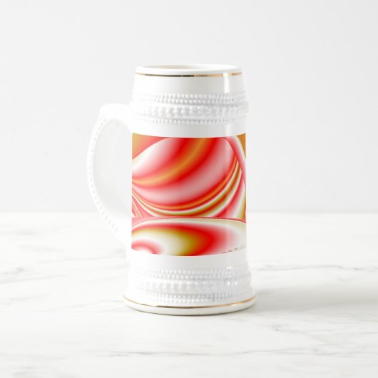 Chope À Bière Love and Gold Abstrait 3D Rainbowart (Devant gauche)