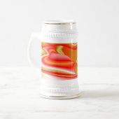 Chope À Bière Love and Gold Abstrait 3D Rainbowart (Devant gauche)