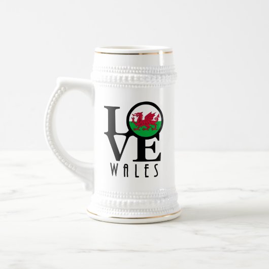 Chope À Bière LOVE Wales (Gauche)