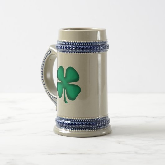 Chope À Bière Lucky 4 Leaf Irish Clover beer stein (Devant gauche)
