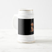 Chope À Bière Lumières de teckel de Noël (2) (Devant gauche)