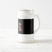 Chope À Bière Lumières de teckel de Noël (2) (Devant droit)