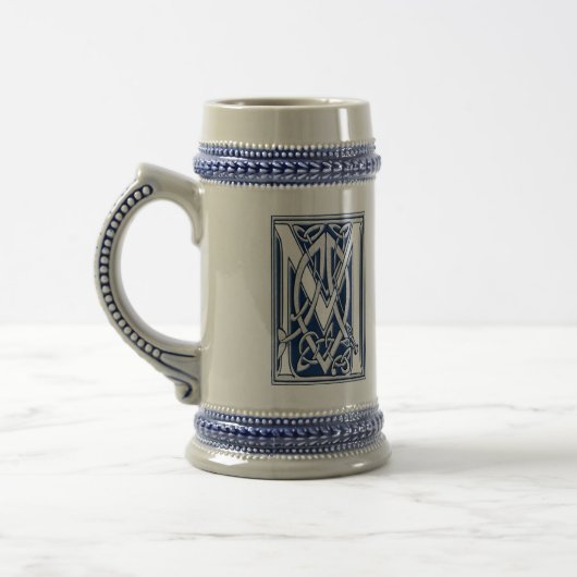 Chope À Bière M initial de dragon celtique (Gauche)
