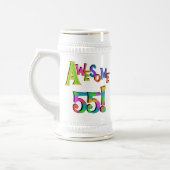 Chope À Bière Magnifique 55 T-shirts et cadeaux d'anniversaire (Gauche)