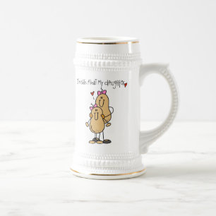 Chope À Bière Maman - Fou de ma fille T-shirts et Cadeaux