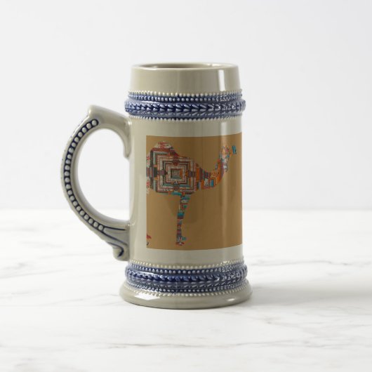 Chope À Bière mandala camel (Gauche)