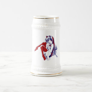 Chope À Bière Manga américain Neko Chatte fille Kawaii Animé