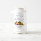 Chope À Bière Mangez plus de plantes frais motivation salade let (Devant gauche)