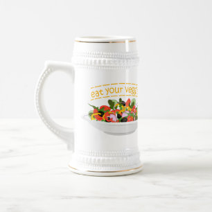 Chope À Bière Mangez vos Légumes Citer salade fraîche mélange bo