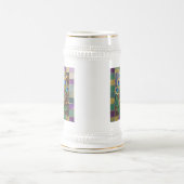 Chope À Bière Mardi Gras Gold Ceramic Peacock Feature Masque (Centre)