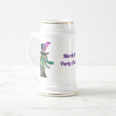 Chope À Bière Mardi Gras Steampunk Party Animal Alligator (Devant gauche)