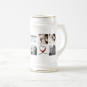 Chope À Bière Mariage Anniversaire photo collage cadeau - modern (Devant droit)