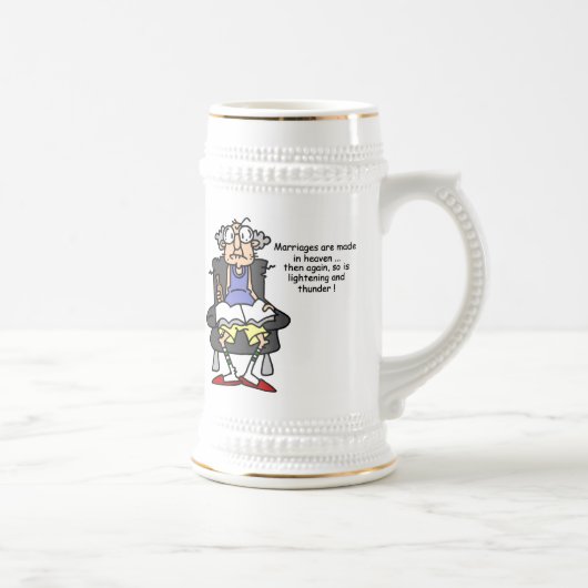 Chope À Bière Mariage, Éclair, Humour tonnerre (Droite)