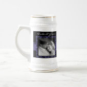 Chope À Bière Mariage floral Stein cadeau photo (Gauche)