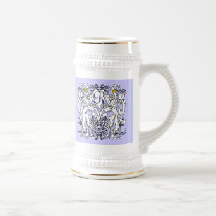 Chope À Bière Mariage Renaissance Lion Rampant