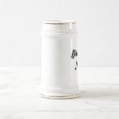 Chope À Bière Mariée Noir Élégant Script Cadeaux Stylés Mariages (Centre)
