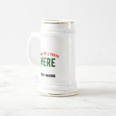 CHOPE À BIÈRE MARQUE BLANCHE MODERNE ET PERSONNALISABLE VÉRIFIÉE (Devant gauche)