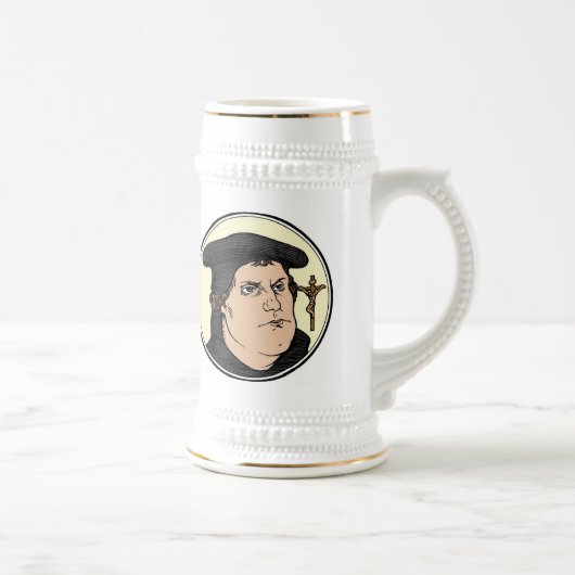 Chope À Bière Martin Luther admettant le Christ a crucifié le (Droite)