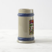 Chope À Bière Masque de plumes de Mardi Gras psychédélique (Centre)