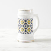 Chope À Bière Mediterranean Lemon Tile Italian Talavera (Devant droit)