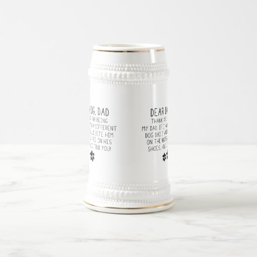 Chope À Bière Meilleur chien maman Jamais design Cher chien papa (Centre)