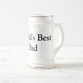 Chope À Bière Meilleur papa du monde de la fête des pères (Devant droit)