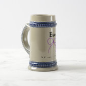 Chope À Bière Meilleur professeur jamais ruban violet nom appréc (Devant gauche)