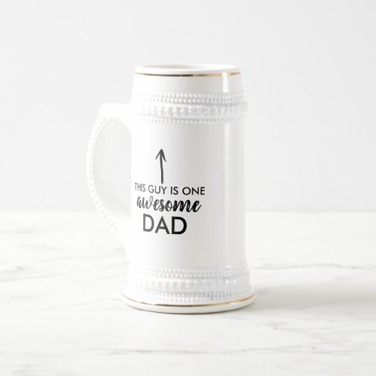 Chope À Bière Meilleure Fête des pères papa Cadeau de père génia (Devant gauche)