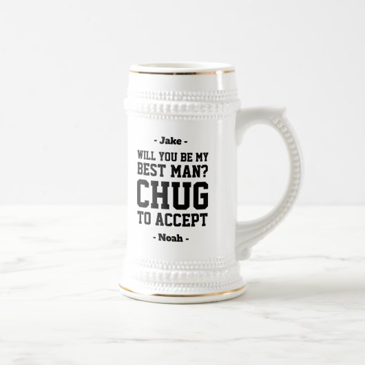 Chope À Bière Meilleure proposition d'homme Chug pour accepter M (Droite)