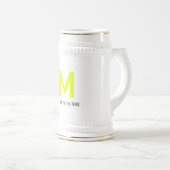 Chope À Bière Mère De La Mariée Jaune Fluorescent De Mariage (Devant droit)