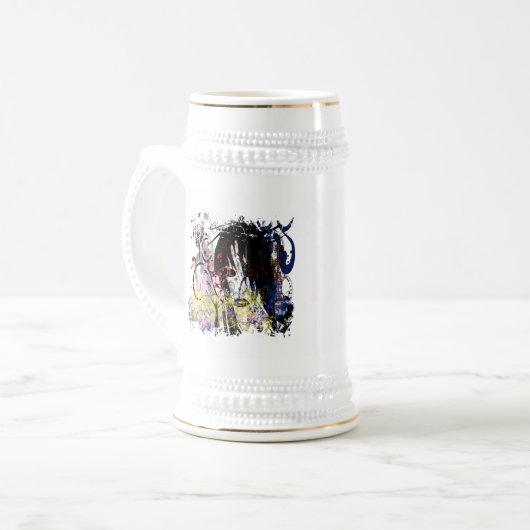 Chope À Bière Mode Diva tourbillonné (Devant gauche)