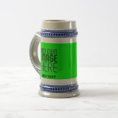 CHOPE À BIÈRE MODERNE ÉDITABLE NEON GREEN IMAGE MODÈLE TEXTE (Devant gauche)