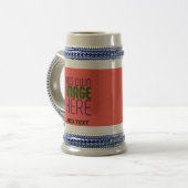 CHOPE À BIÈRE MODERNE ÉDITABLE ROUGE ORANGE MODÈLE TEXTE D'IMAGE (Devant gauche)