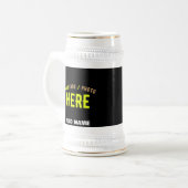 CHOPE À BIÈRE MODERNE ET MODERNE PERSONNALISABLE NOIR VÉRIFIÉ (Devant gauche)