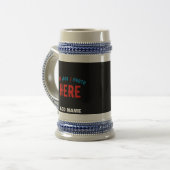 CHOPE À BIÈRE MODERNE ET MODERNE PERSONNALISABLE NOIR VÉRIFIÉ (Devant gauche)