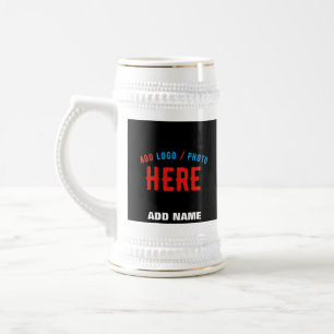 CHOPE À BIÈRE MODERNE ET MODERNE PERSONNALISABLE NOIR VÉRIFIÉ