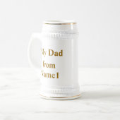 Chope À Bière Mon papa, mon héros (Devant gauche)