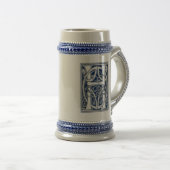 Chope À Bière Monogramme celtique de H (Devant droit)