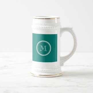 Chope À Bière Monogramme couleur haut de gamme vert pin
