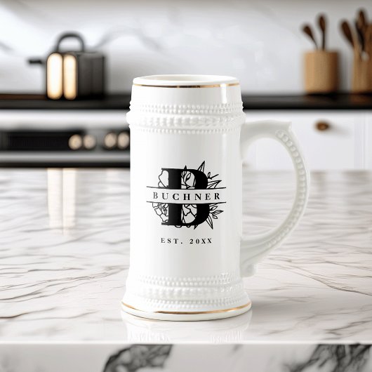 Chope À Bière Monogramme familial