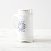 Chope À Bière Monogramme Mariage Vow Heart (Devant gauche)