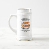 Chope À Bière Moonshine Distillation Nom Gold Script Original (Gauche)