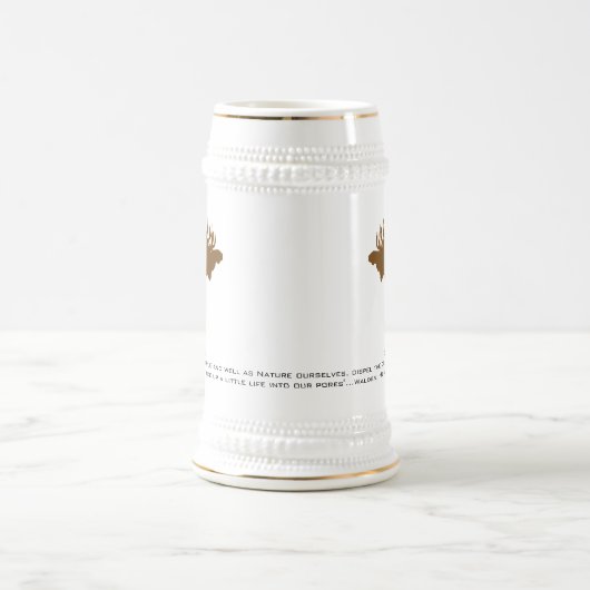 Chope À Bière Moose Stein-Walden, Henry David Thoreau Citation (Centre)
