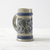 Chope À Bière Motif Blue Paisley (Devant gauche)