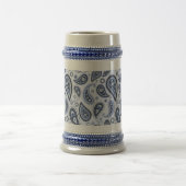 Chope À Bière Motif Blue Paisley (Centre)