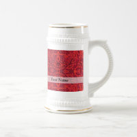 Motif damassé rouge