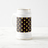 Chope À Bière Motif de coeurs dorés pour la Saint-Valentin-23655 (Devant gauche)