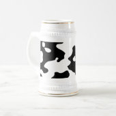 Chope À Bière Motif de vache noir et blanc (Devant gauche)